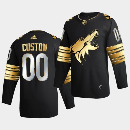Arizona Coyotes Custom Golden Edition Limited Black Jersey