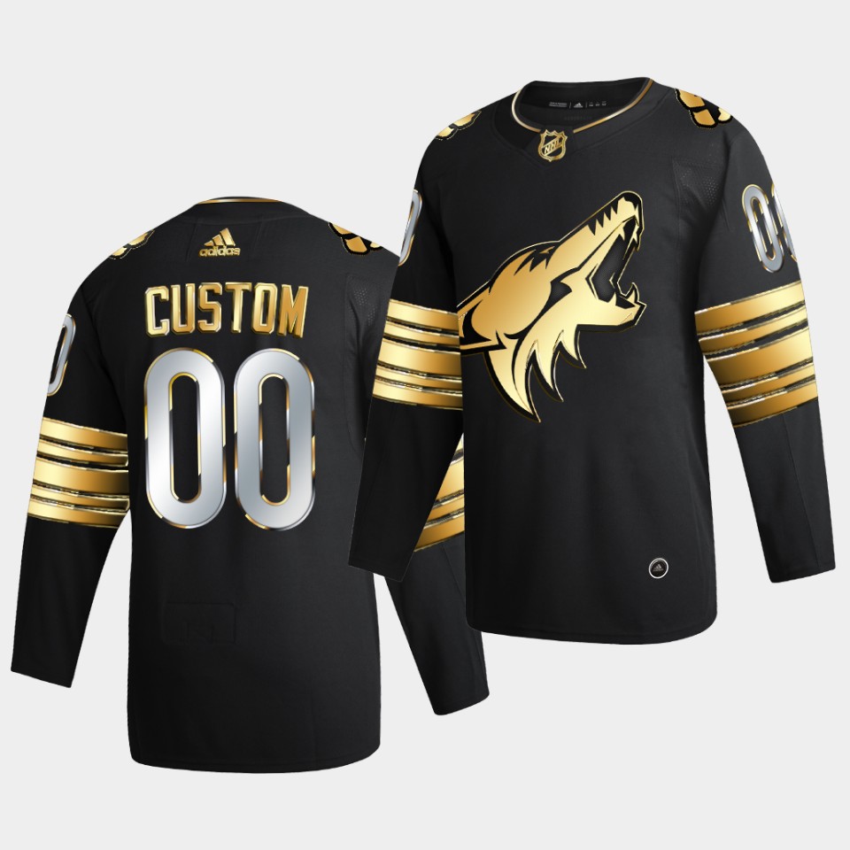 Arizona Coyotes Custom Golden Edition Limited Black Jersey Arizona Coyotes Custom Golden Edition Limited Black Jersey