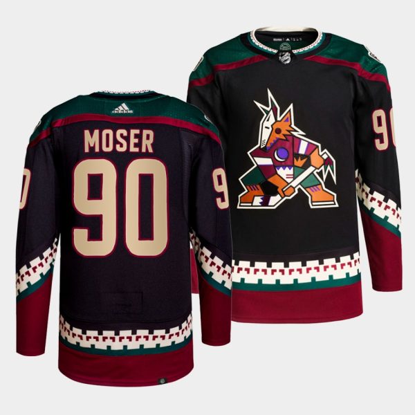 Arizona Coyotes J.J. Moser Home Black Jersey Arizona Coyotes J.J. Moser Home Black Jersey