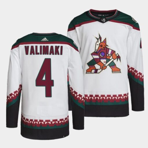 Arizona Coyotes Juuso Valimaki Away White Jersey