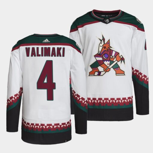 Arizona Coyotes Juuso Valimaki Away White Jersey