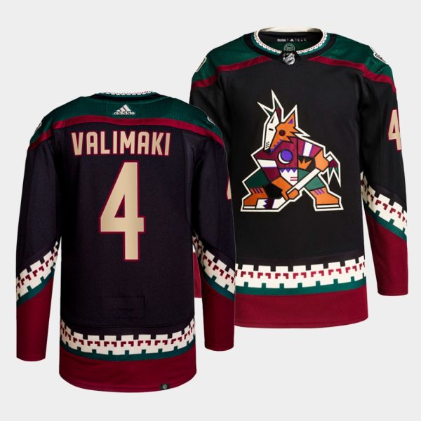 Arizona Coyotes Juuso Valimaki Home Black Jersey Arizona Coyotes Juuso Valimaki Home Black Jersey