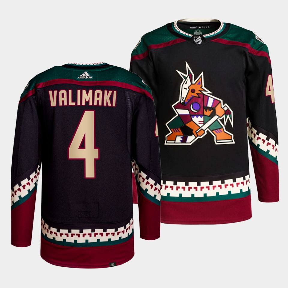 Arizona Coyotes Juuso Valimaki Home Black Jersey Arizona Coyotes Juuso Valimaki Home Black Jersey