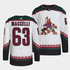 Arizona Coyotes Matias Maccelli Away White Jersey