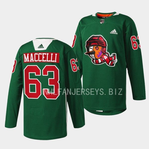 Arizona Coyotes Matias Maccelli Howliday Green Jersey Arizona Coyotes Matias Maccelli Howliday Green Jersey