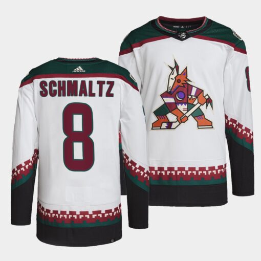 Arizona Coyotes Nick Schmaltz Away White Jersey