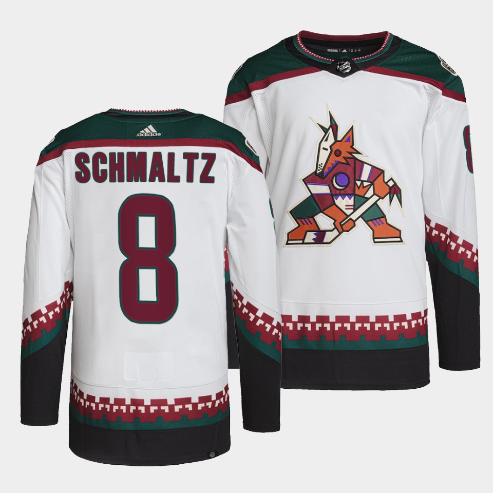 Arizona Coyotes Nick Schmaltz Away White Jersey Arizona Coyotes Nick Schmaltz Away White Jersey