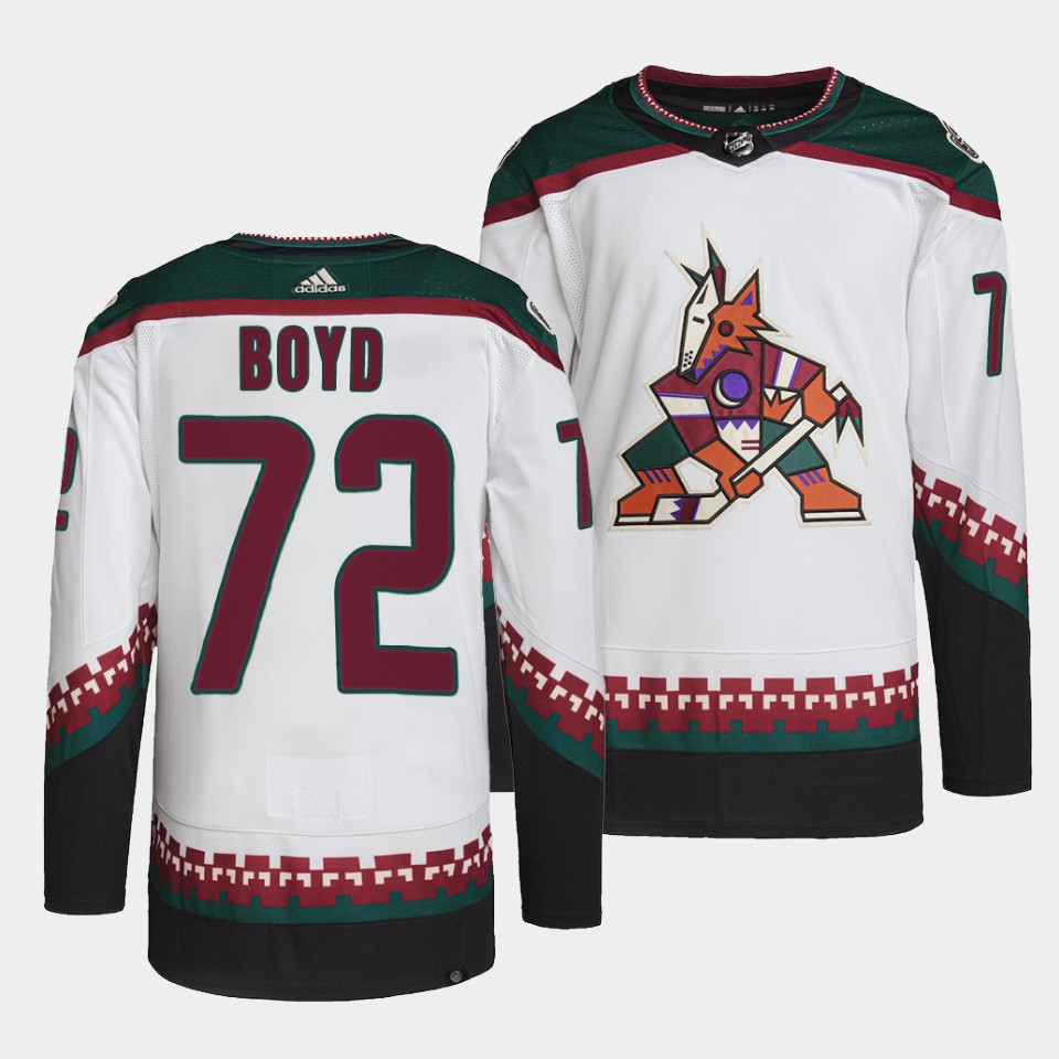 Arizona Coyotes Travis Boyd Away White Jersey Arizona Coyotes Travis Boyd Away White Jersey