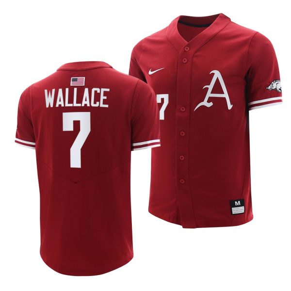 Arkansas Razorbacks Cayden Wallace College Baseball Jersey Cardinal Arkansas Razorbacks Cayden Wallace College Baseball Jersey Cardinal