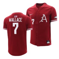 Arkansas Razorbacks Cayden Wallace College Baseball Jersey Cardinal