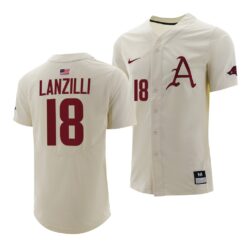 Arkansas Razorbacks Chris Lanzilli College Baseball Jersey Natural