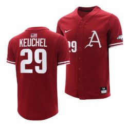 Arkansas Razorbacks Dallas Keuchel College Baseball Jersey Cardinal