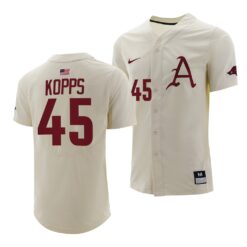 Arkansas Razorbacks Kevin Kopps College Baseball Jersey Natural