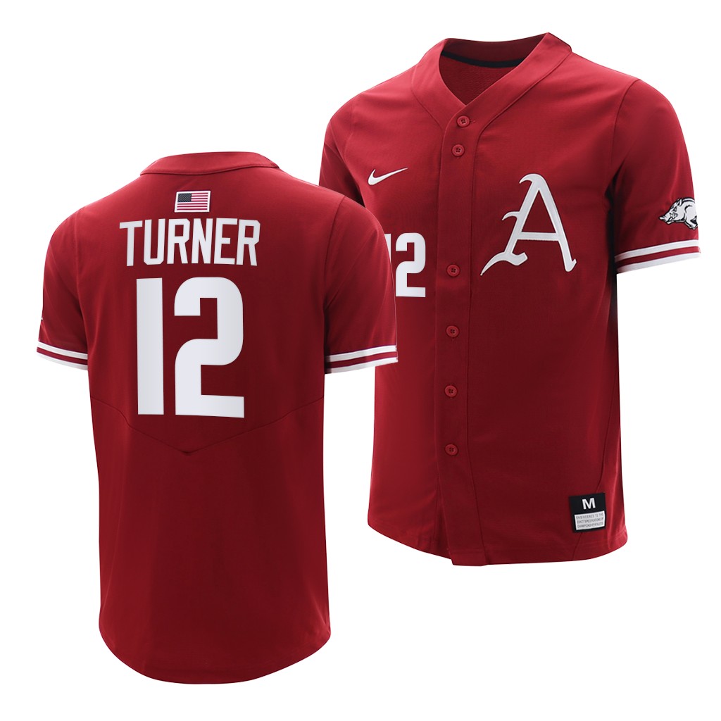 Arkansas Razorbacks Michael Turner College Baseball Jersey Cardinal Arkansas Razorbacks Michael Turner College Baseball Jersey Cardinal