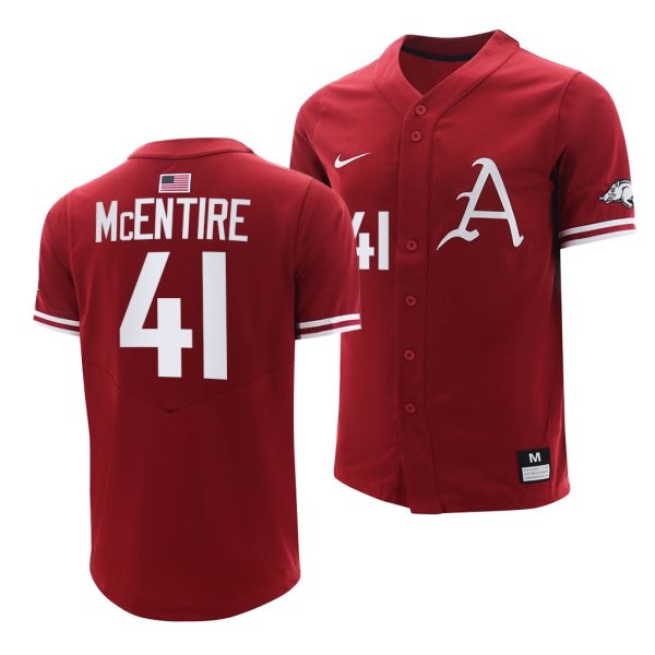 Arkansas Razorbacks Will McEntire College Baseball Jersey Cardinal Arkansas Razorbacks Will McEntire College Baseball Jersey Cardinal