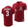 Arkansas Razorbacks Ryne Stanek College Baseball Jersey Cardinal