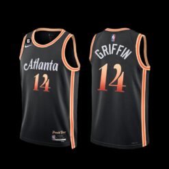 Atlanta Hawks AJ Griffin 2022-23 City Edition NO.6 Patch Jersey Black