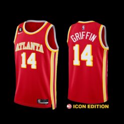 Atlanta Hawks AJ Griffin 2022-23 Icon Edition Jersey Red