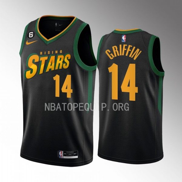 Atlanta Hawks AJ Griffin 2023 NBA Rising Stars Black Jersey Atlanta Hawks AJ Griffin 2023 NBA Rising Stars Black Jersey