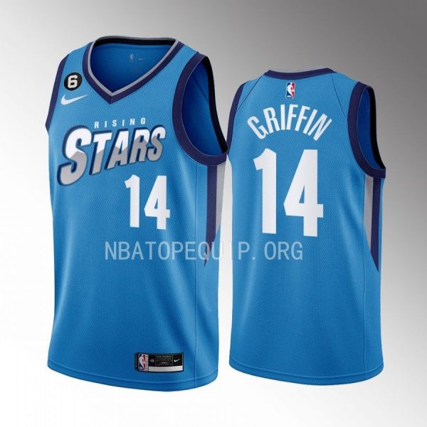 Atlanta Hawks AJ Griffin 2023 NBA Rising Stars Blue Jersey Atlanta Hawks AJ Griffin 2023 NBA Rising Stars Blue Jersey