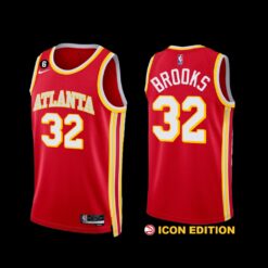 Atlanta Hawks Armoni Brooks 2022-23 Icon Edition Jersey Red