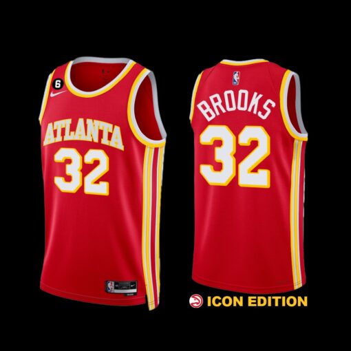 Atlanta Hawks Armoni Brooks 2022-23 Icon Edition Jersey Red