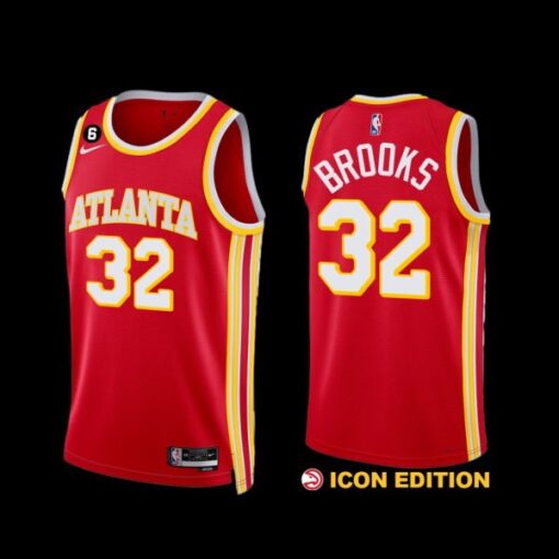 Atlanta Hawks Armoni Brooks 2022-23 Icon Edition Jersey Red