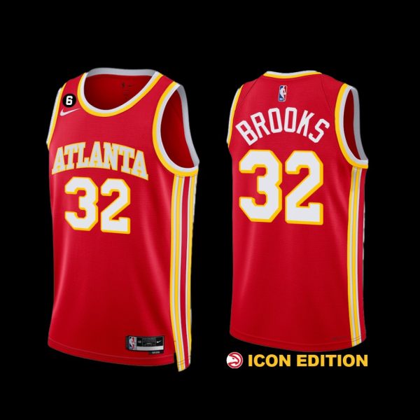 Atlanta Hawks Armoni Brooks 2022-23 Icon Edition Jersey Red Atlanta Hawks Armoni Brooks 2022-23 Icon Edition Jersey Red
