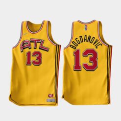 Atlanta Hawks Bogdan Bogdanovic 2022-23 Gold Earned Edition Jersey
