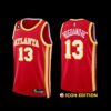 Atlanta Hawks Armoni Brooks 2022-23 Icon Edition Jersey Red
