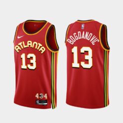 Atlanta Hawks Bogdan Bogdanovic 2022-23 Red Icon Edition Jersey