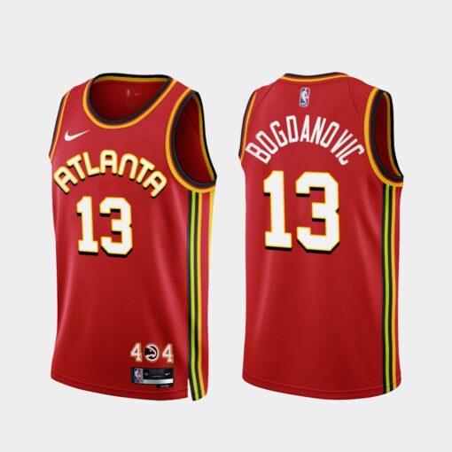 Atlanta Hawks Bogdan Bogdanovic 2022-23 Red Icon Edition Jersey