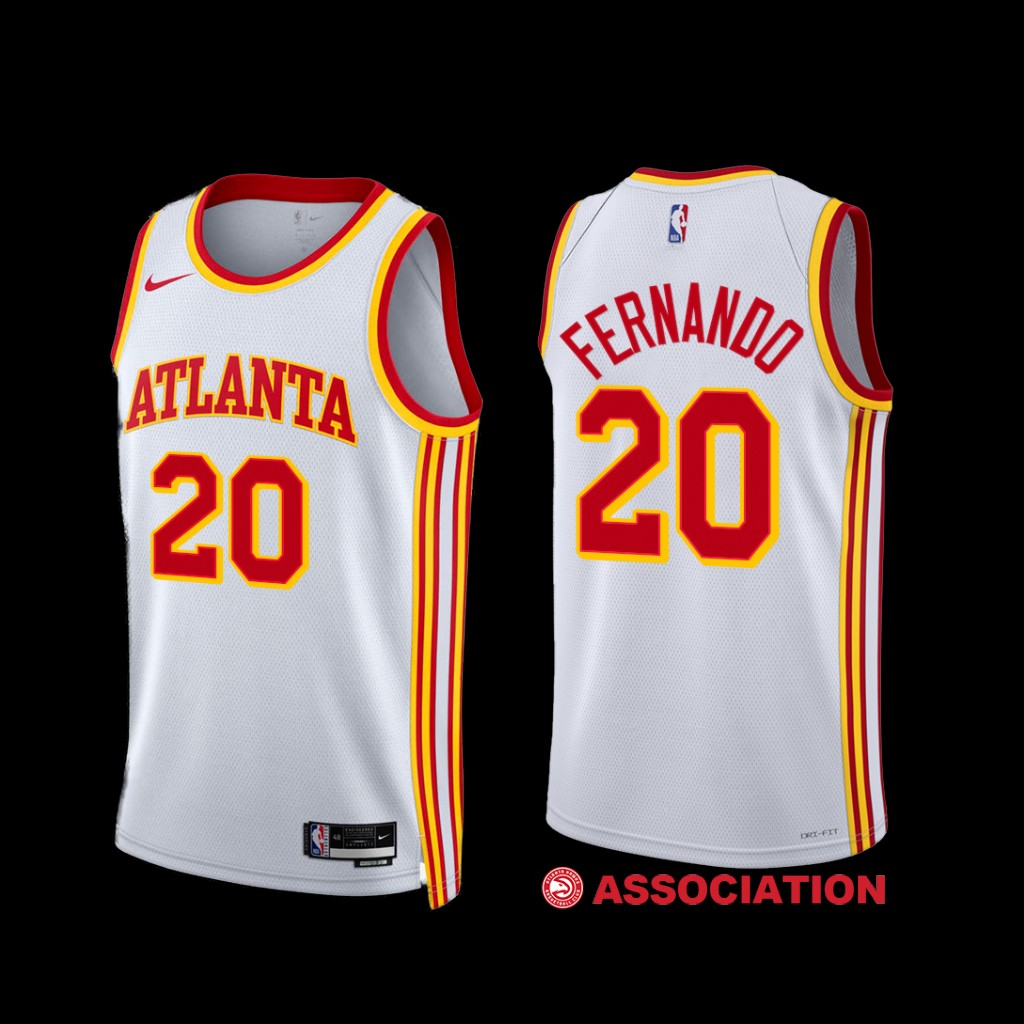 Atlanta Hawks Bruno Fernando 2022-23 Association Edition Jersey White Atlanta Hawks Bruno Fernando 2022-23 Association Edition Jersey White