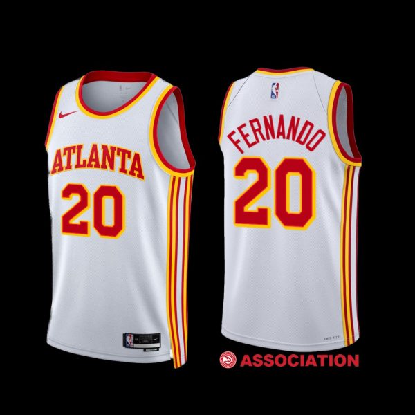 Atlanta Hawks Bruno Fernando 2022-23 Association Edition Jersey White Atlanta Hawks Bruno Fernando 2022-23 Association Edition Jersey White