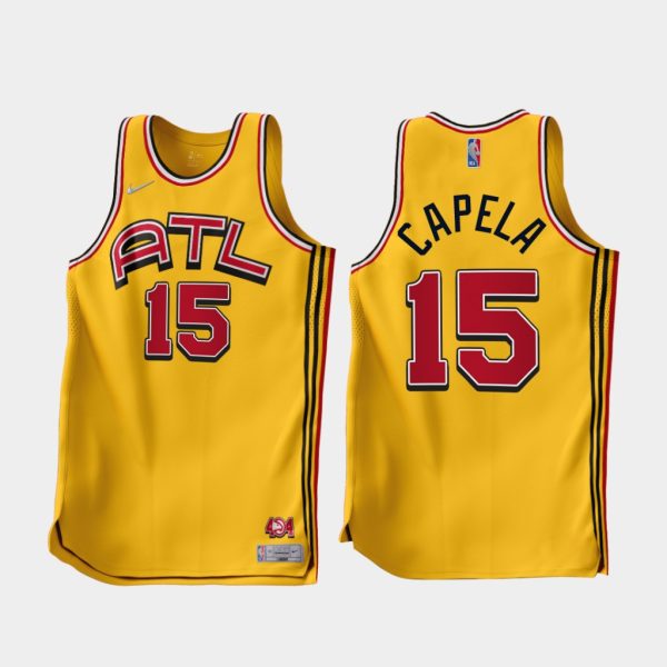 Atlanta Hawks Clint Capela 2022-23 Gold Earned Edition Jersey Atlanta Hawks Clint Capela 2022-23 Gold Earned Edition Jersey