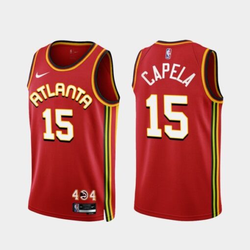 Atlanta Hawks Clint Capela 2022-23 Red Icon Edition Jersey