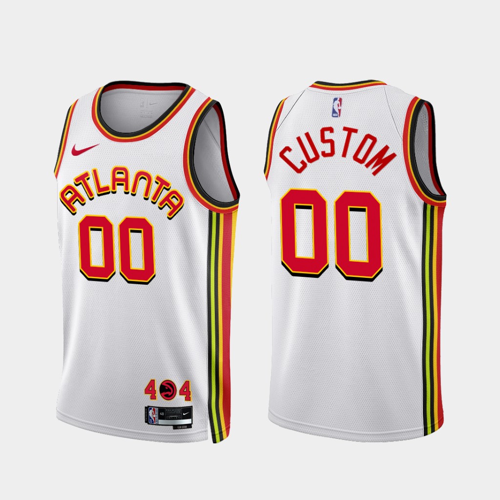 Atlanta Hawks Custom 2022-23 Association Edition Jersey White Atlanta Hawks Custom 2022-23 Association Edition Jersey White