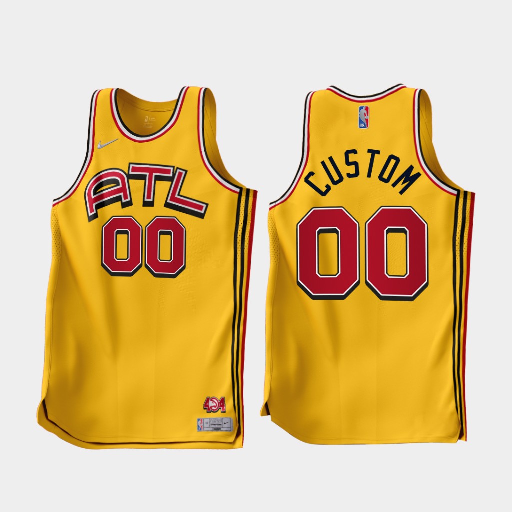 Atlanta Hawks Custom 2022-23 Gold Earned Edition Jersey Atlanta Hawks Custom 2022-23 Gold Earned Edition Jersey