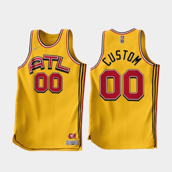 Atlanta Hawks Custom 2022-23 Gold Earned Edition Jersey Atlanta Hawks Custom 2022-23 Gold Earned Edition Jersey