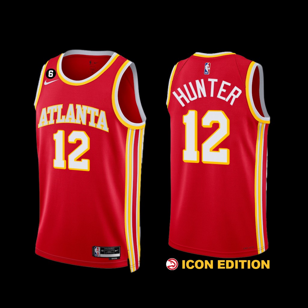 Atlanta Hawks De'Andre Hunter 2022-23 Icon Edition Jersey Red Atlanta Hawks De'Andre Hunter 2022-23 Icon Edition Jersey Red