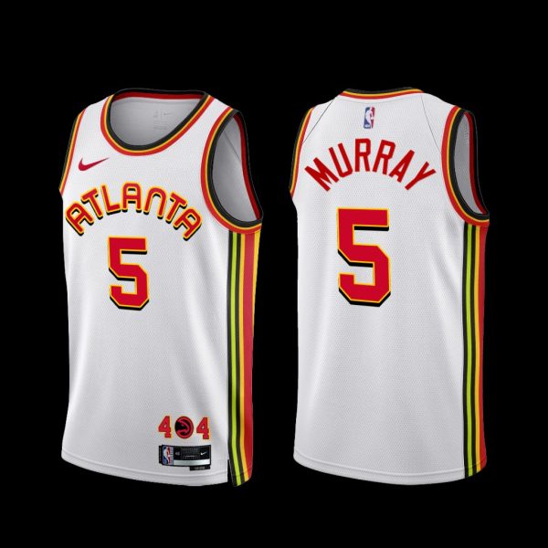 Atlanta Hawks Dejounte Murray 2022-23 Association Edition Jersey White Atlanta Hawks Dejounte Murray 2022-23 Association Edition Jersey White