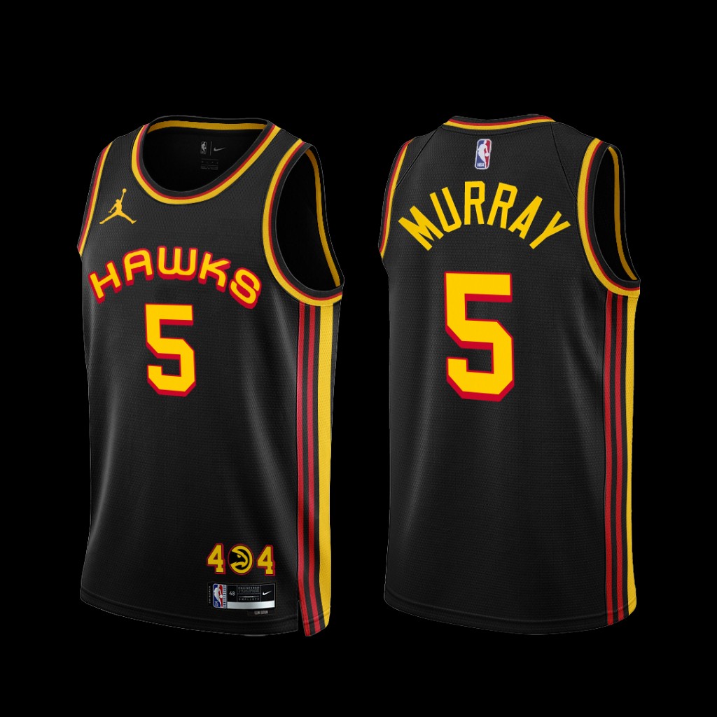 Atlanta Hawks Dejounte Murray 2022-23 Black Statement Edition Jersey Atlanta Hawks Dejounte Murray 2022-23 Black Statement Edition Jersey