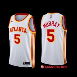 Atlanta Hawks Dejounte Murray 2023 Association Edition Jersey White
