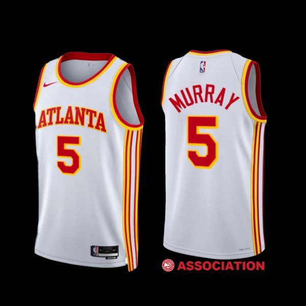 Atlanta Hawks Dejounte Murray 2023 Association Edition Jersey White Atlanta Hawks Dejounte Murray 2023 Association Edition Jersey White
