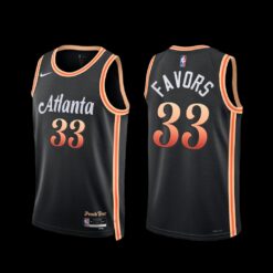 Atlanta Hawks Derrick Favors 2022-23 Black City Edition Jersey