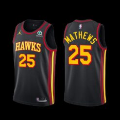 Atlanta Hawks Garrison Mathews 2022-23 Statement Edition Jersey Black