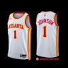 Atlanta Hawks Jalen Johnson 2022-23 City Edition NO.6 Patch Jersey Black