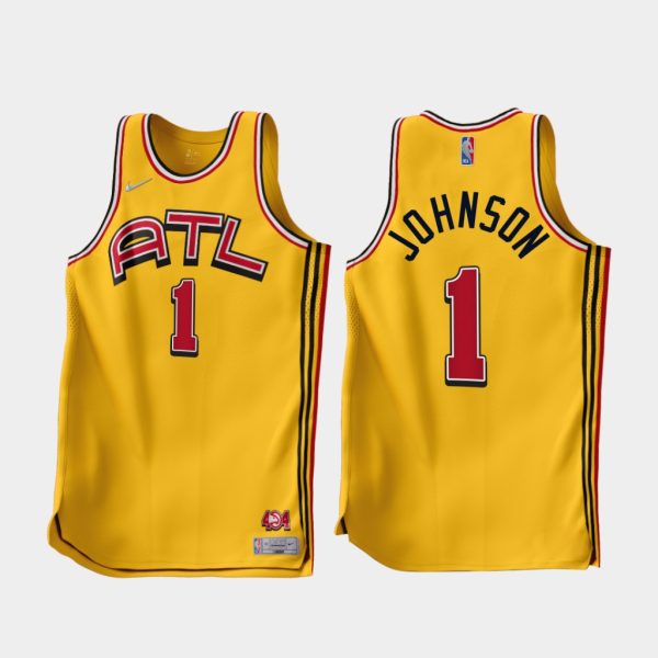 Atlanta Hawks Jalen Johnson 2022-23 Gold Earned Edition Jersey Atlanta Hawks Jalen Johnson 2022-23 Gold Earned Edition Jersey