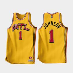 Atlanta Hawks Jalen Johnson 2022-23 Gold Earned Edition Jersey