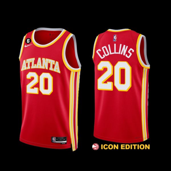 Atlanta Hawks John Collins 2022-23 Icon Edition Jersey Red Atlanta Hawks John Collins 2022-23 Icon Edition Jersey Red